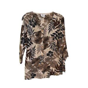 Hot Cotton Marc Ware Vtg 100% Linen Button Down Tunic